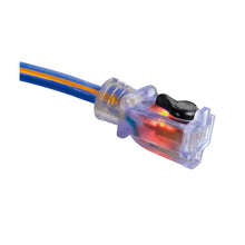 Load image into Gallery viewer, LT530835 - 100ft 12/3 SJEOW Arctic Blue™ All-Weather Locking Extension Cord