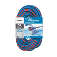 Load image into Gallery viewer, LT530835 - 100ft 12/3 SJEOW Arctic Blue™ All-Weather Locking Extension Cord