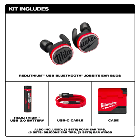 2191-21 - REDLITHIUM™ USB Bluetooth® Jobsite Ear Buds