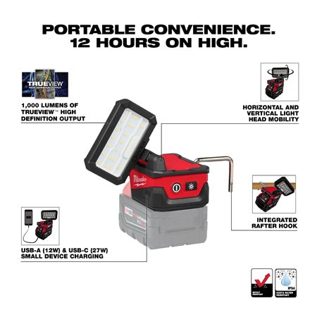 2359-20 - M18™ ROVER™ Compact Folding Flood Light w/ USB Charging