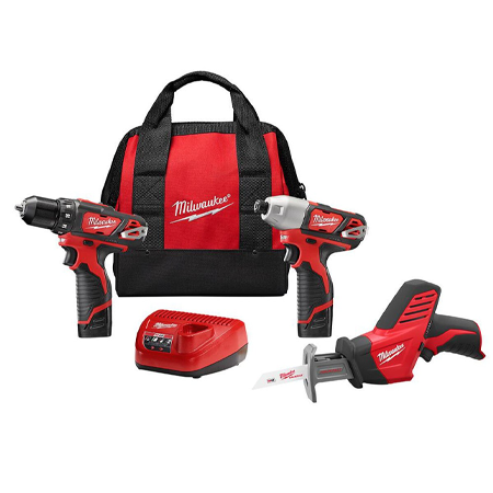 2498-23 - M12™ Cordless Lithium-Ion 3-Tool Combo Kit
