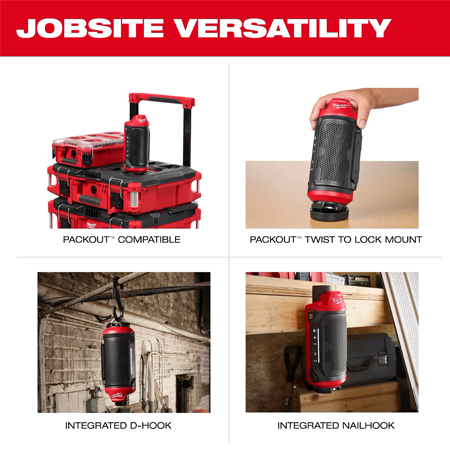 2955-20 - M12™ Bluetooth® Jobsite Speaker w/ PACKOUT™ Compatibility