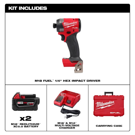 2953-22 - M18 FUEL™ 1/4" Hex Impact Driver (Kit)