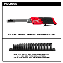 Load image into Gallery viewer, 3050-20 - M12 FUEL™ INSIDER™ Extended Reach Box Ratchet
