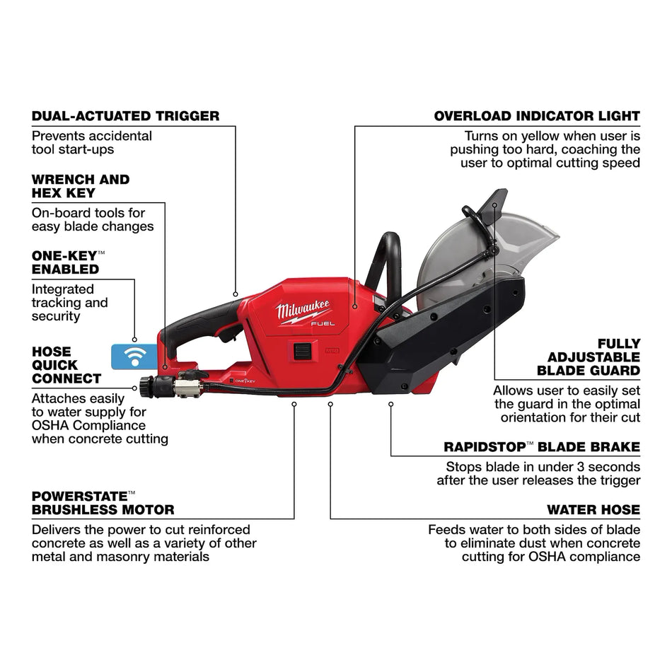 2786-22HD - M18 FUEL™ 9" Cut-Off Saw w/ ONE-KEY™ Kit