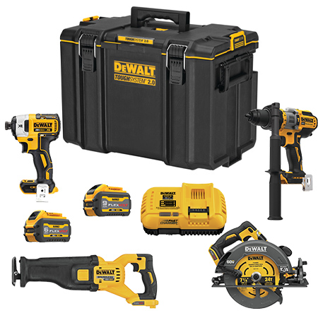 DCKFVKIT - Flexvolt Circ. Saw & Recip. Saw, Flexvolt Advantage Hammer Drill, XR Impact Kit