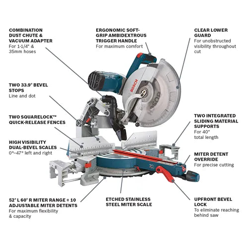 GCM12SD - 12" Dual-Bevel Glide Miter Saw