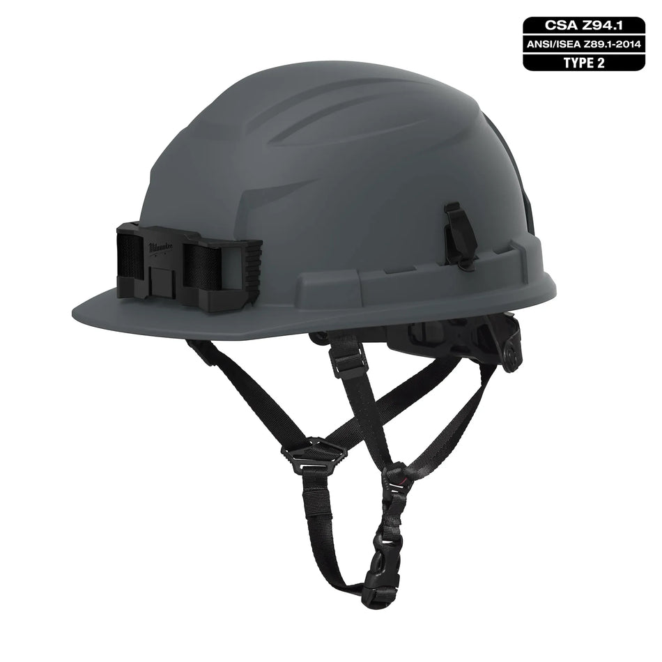 BOLT - Type 2, Class E, Safety Helmet, Front Brim, Non-Vented (Gray)