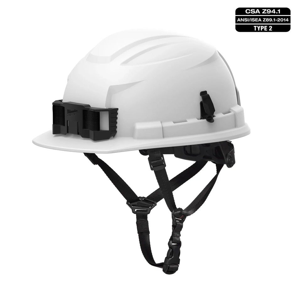 BOLT - Type 2, Class E, Safety Helmet, Front Brim, Non-Vented (White)
