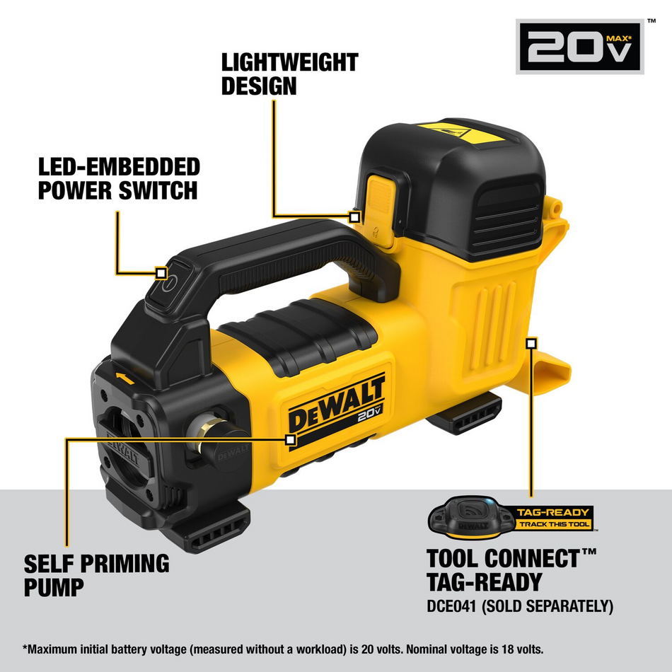DEWALT DCE050B – 20V MAX Transfer Pump (Tool Only)*