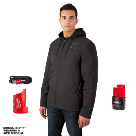 205B-21 - M12™ Heated AXIS™ Hooded Jacket Kit (Black)