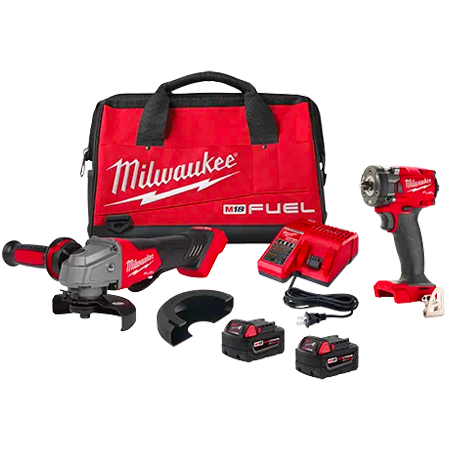 2991 22 M18 FUEL Compact Impact Wrench and Grinder 2 Tool Combo Kit Prime Fasteners Tools Winnipeg