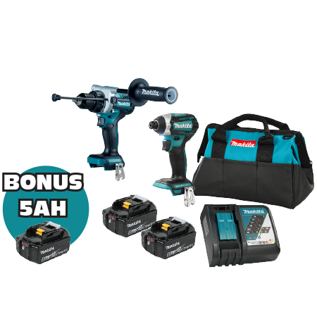 DLX2412TX1BB 18V LXT Brushless Cordless 2 Tool Combo Kit 5.0 Ah x2 Prime Fasteners Tools Winnipeg