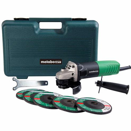 G12SR4 - 4-1/2 Inch 6.2-Amp, w/ 5 Abrasive Wheels Angle Grinder (Corded)